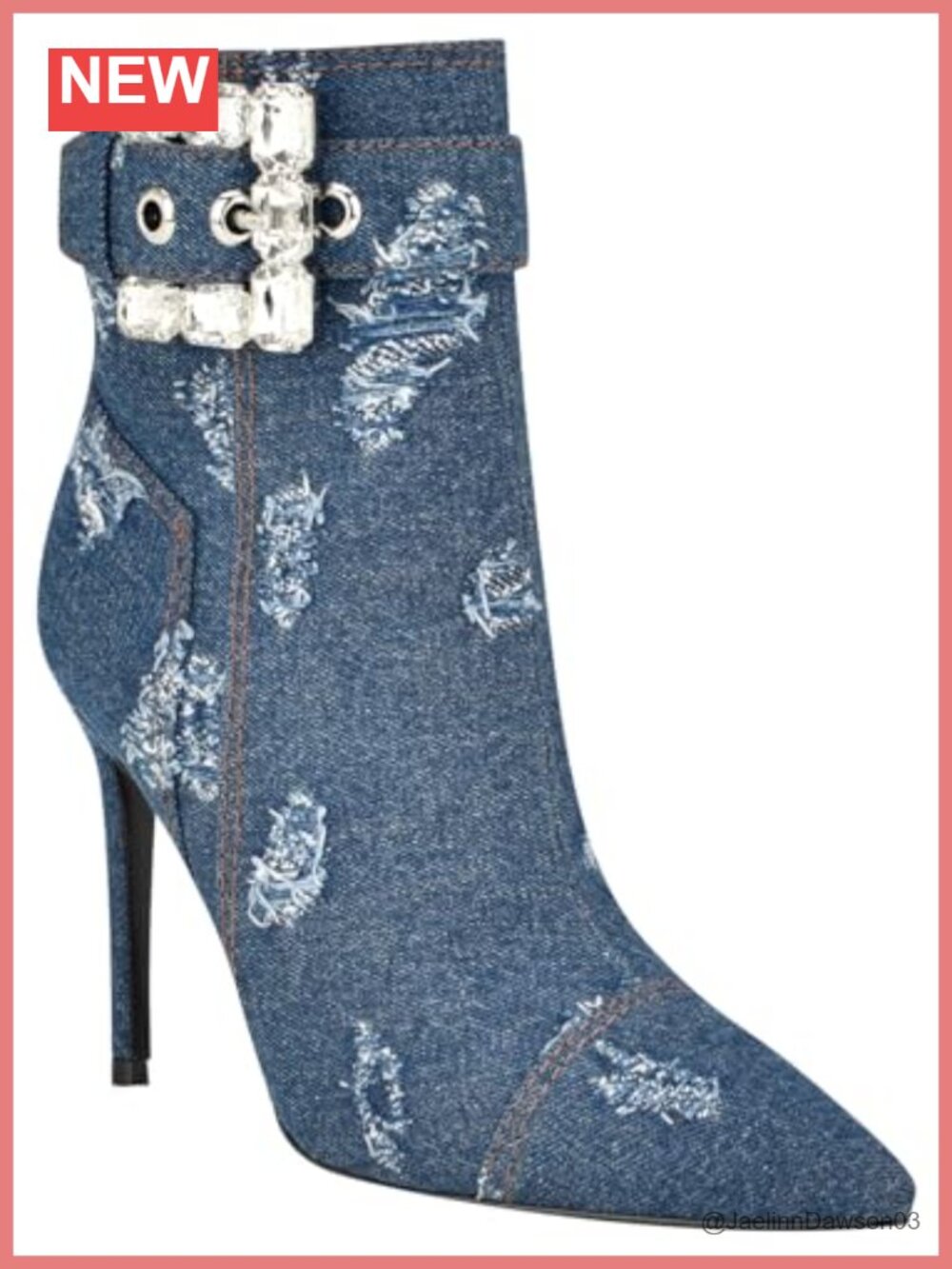Nine West Fabrica Faux Suede Pointed Toe Stiletto Heel Ankle Booties